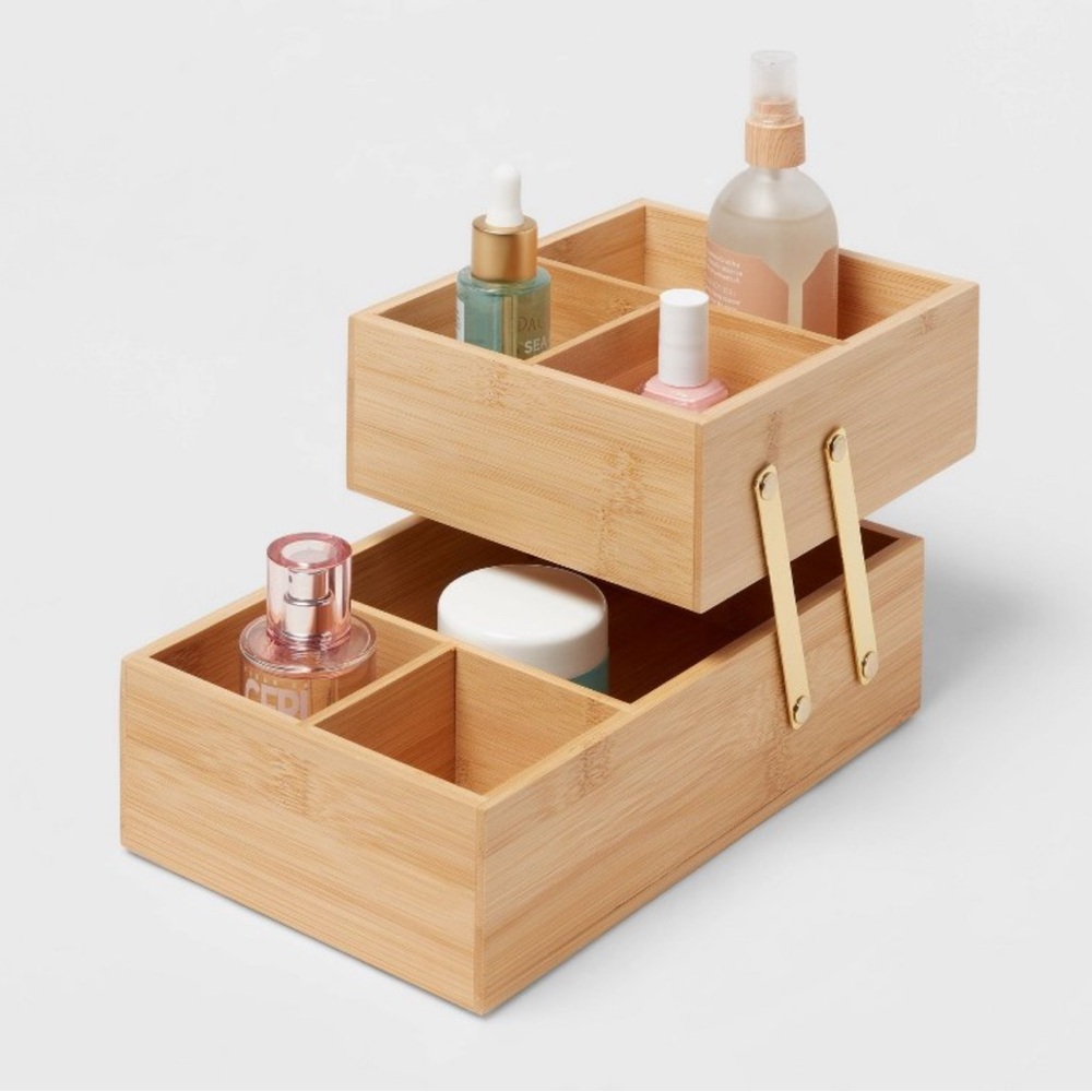 Hinged Bamboo Countertop Organizer -  Brightroom (Target Brand) - Picture 2 of 4